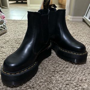 Dr. Martens Smooth Leather Platform Chelsea Boots